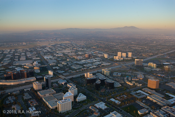 Aerial 50, Irvine city lights, dusk #1 | Irvine CA | Robert Hansen ...